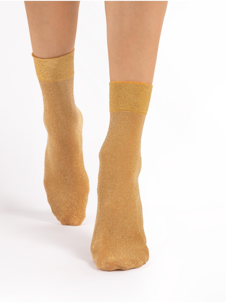 Fiore calzini 60 denari in scintillante lurex 3 colori