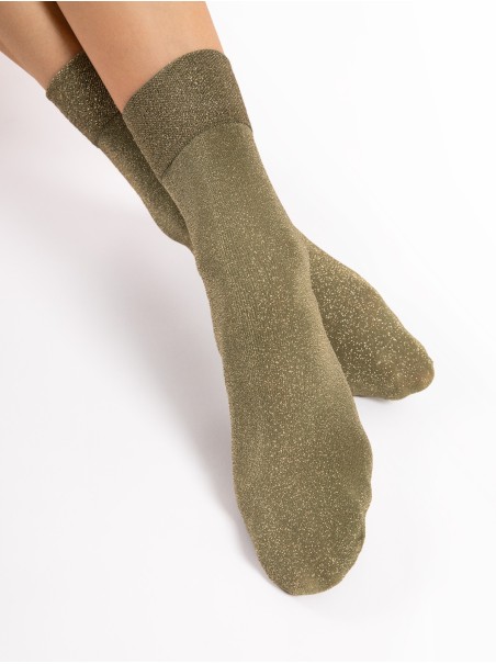Fiore calzini 60 denari in scintillante lurex 3 colori
