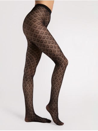 Fiore collant Bisette 30 denari classico motivo a rombi