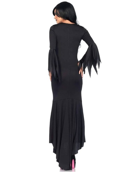 Leg Avenue vestito da Morticia lungo con spacco laterale
