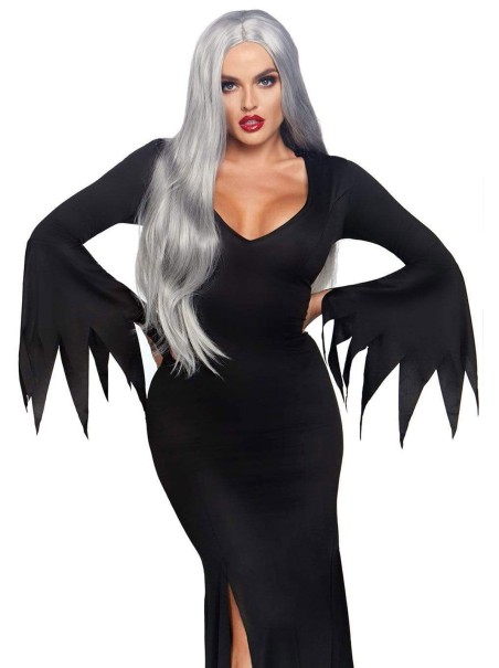 Leg Avenue vestito da Morticia lungo con spacco laterale