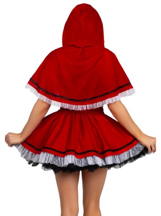 Leg Avenue travestimento Cappuccetto Rosso con top, gonna e mantello 2