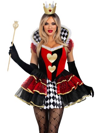 Leg Avenue cosplay Halloween Regina di Cuori con corona