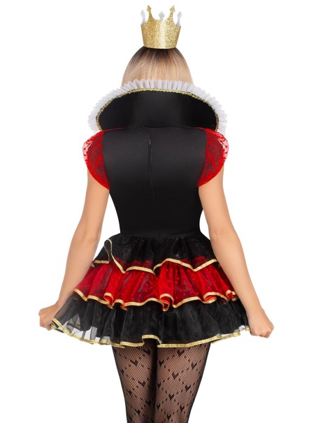 Leg Avenue cosplay Halloween Regina di Cuori con corona