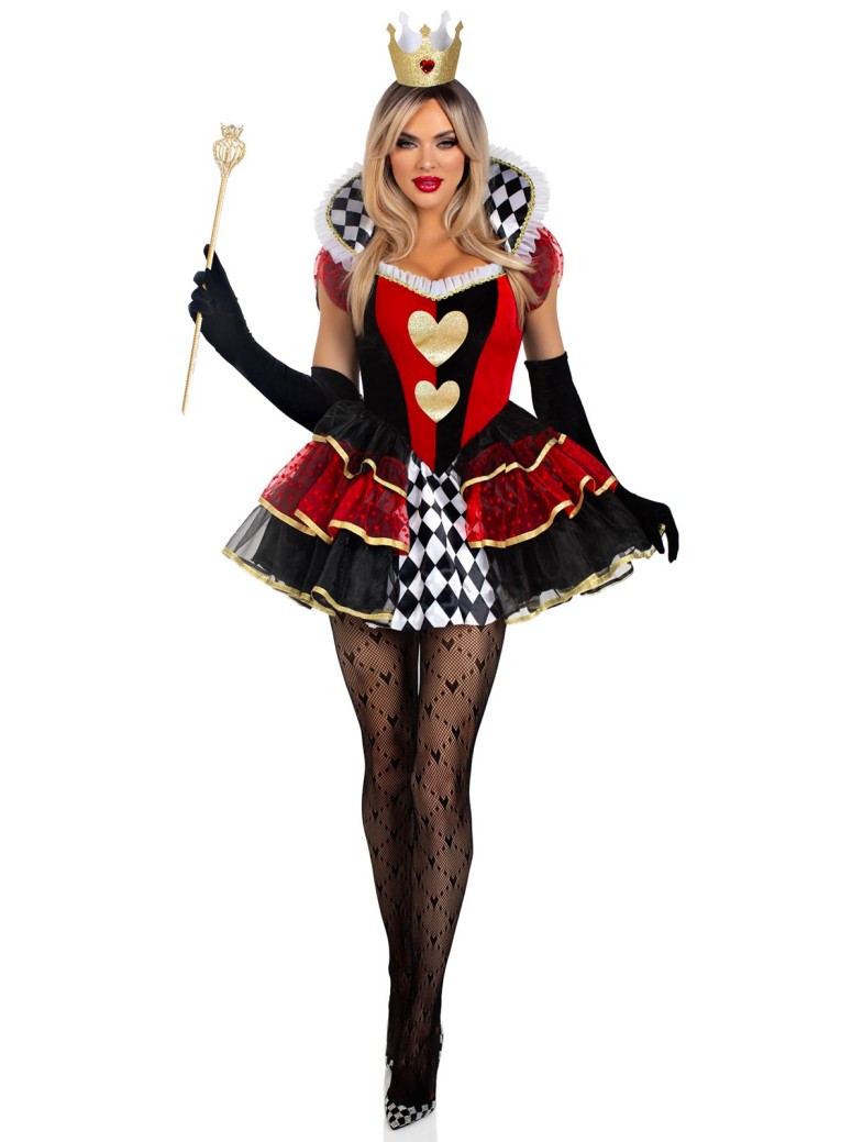 Leg Avenue cosplay Halloween Regina di Cuori con corona