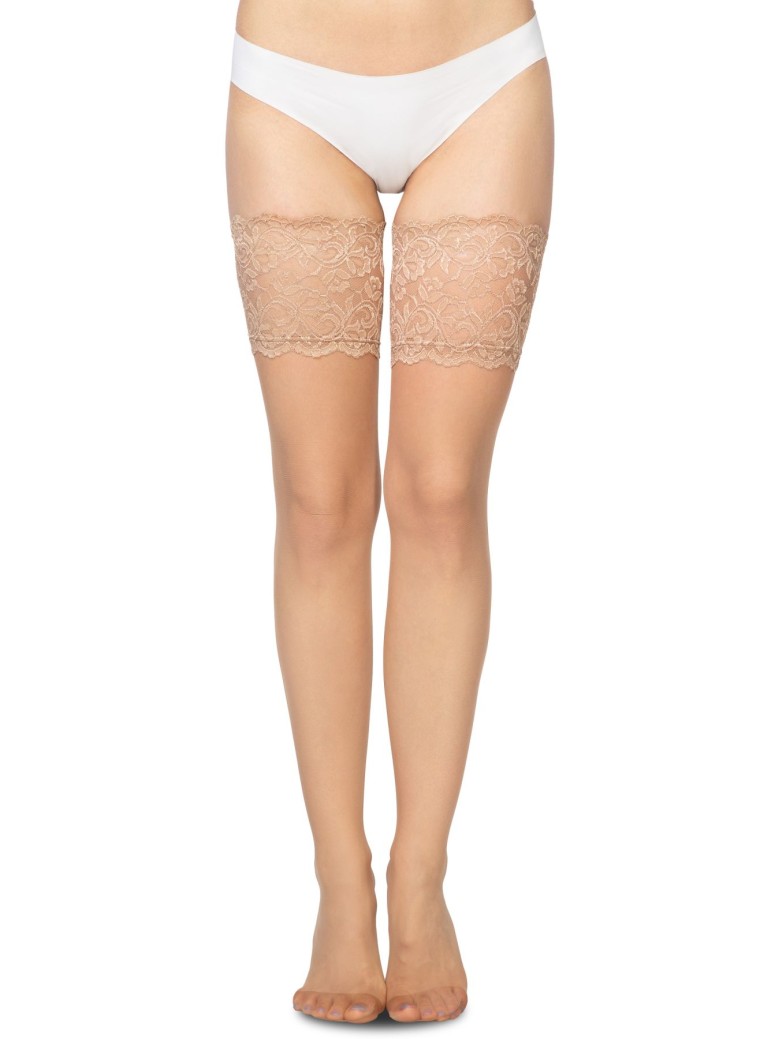 Annes calze autoreggenti Cecile con fascia in pizzo in 2 colori