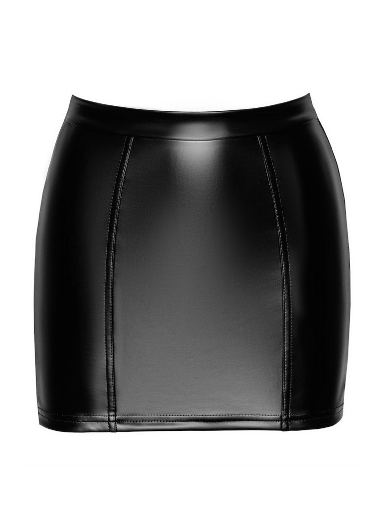 minigonna aderente con pizzo e allacciatura dietro Noir Handmade