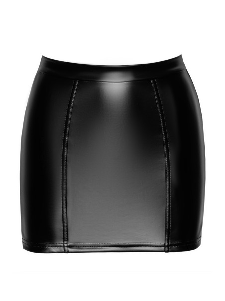 minigonna aderente con pizzo e allacciatura dietro Noir Handmade