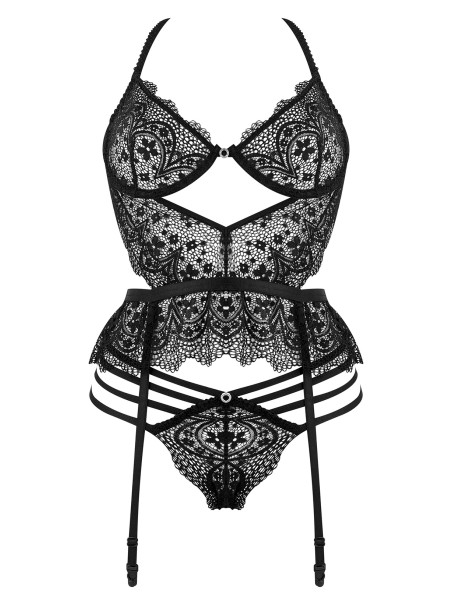 Beauty Night Completo Lace Temptation guepiere in pizzo e perizoma