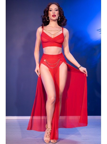 Top con gonna e perizoma By Chilirose Lingerie