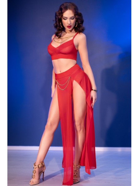 Top con gonna e perizoma By Chilirose Lingerie