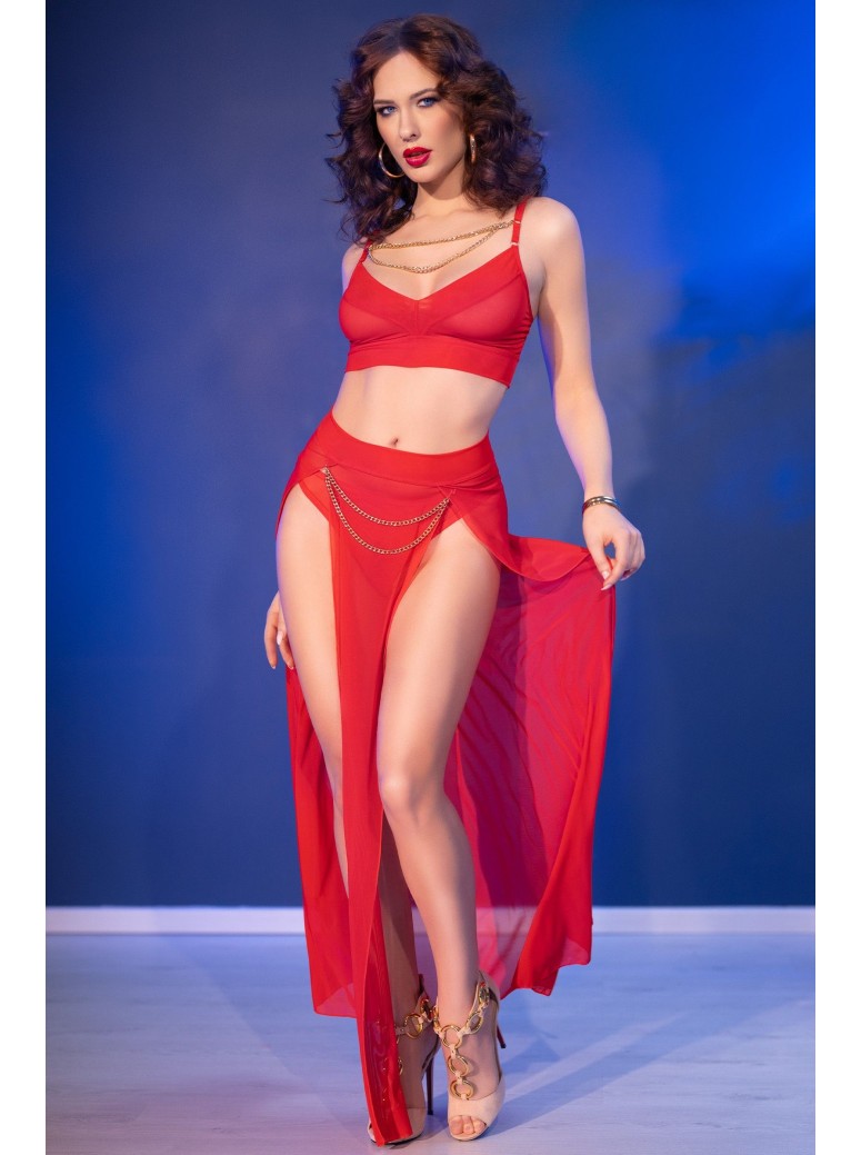 Top con gonna e perizoma By Chilirose Lingerie