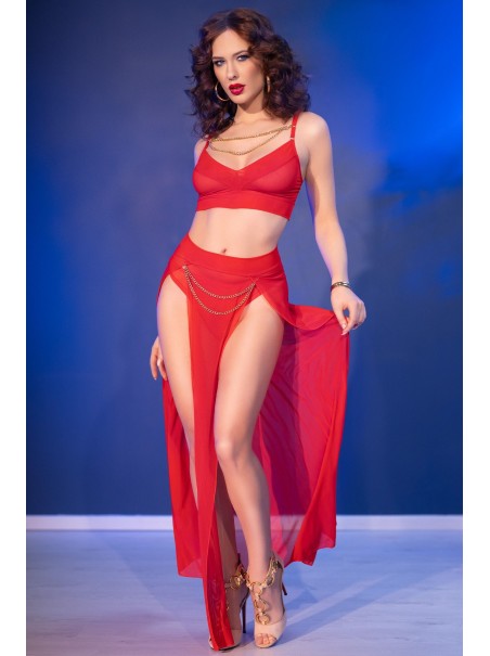 Top con gonna e perizoma By Chilirose Lingerie