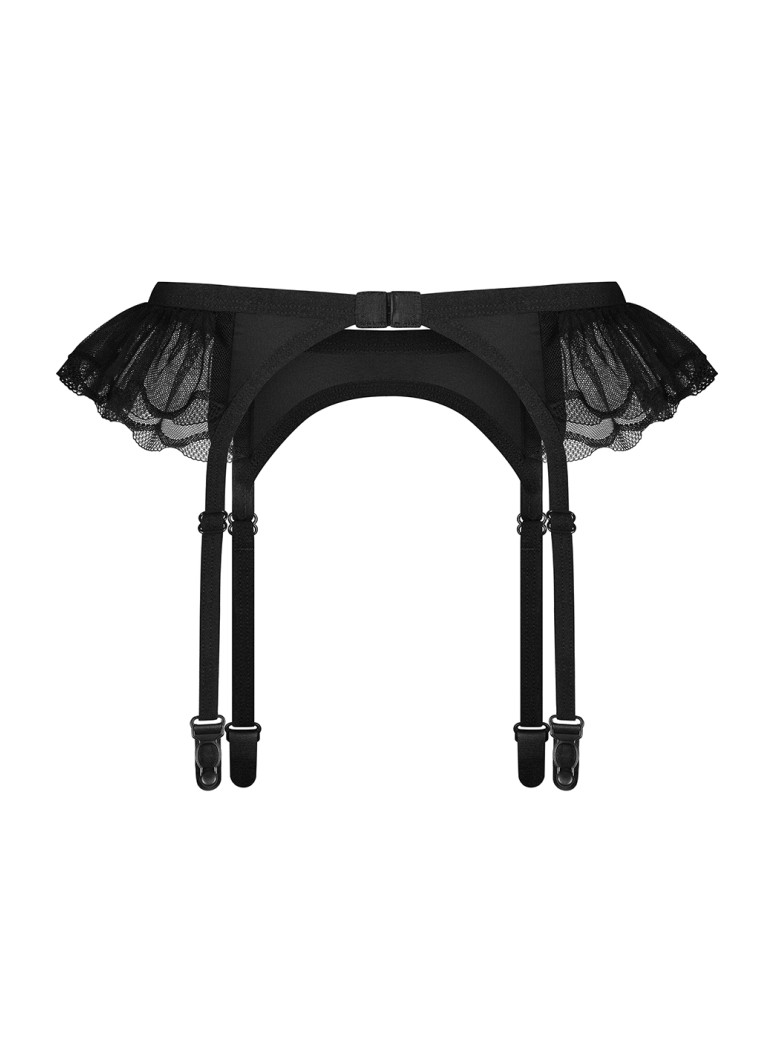 Obsessive Reggicalze Stelisa con orlo a onde e inserto bijoux