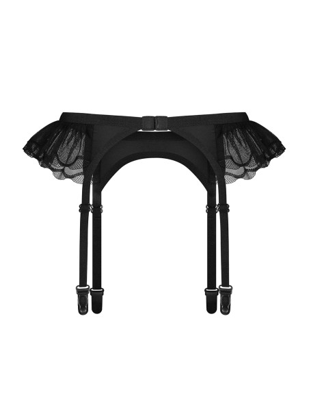 Obsessive Reggicalze Stelisa con orlo a onde e inserto bijoux