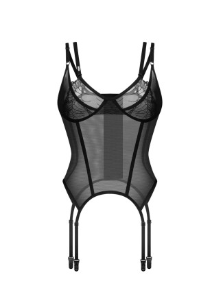 Obsessive Corsetto nero Arrowel in tulle con ferretto 2