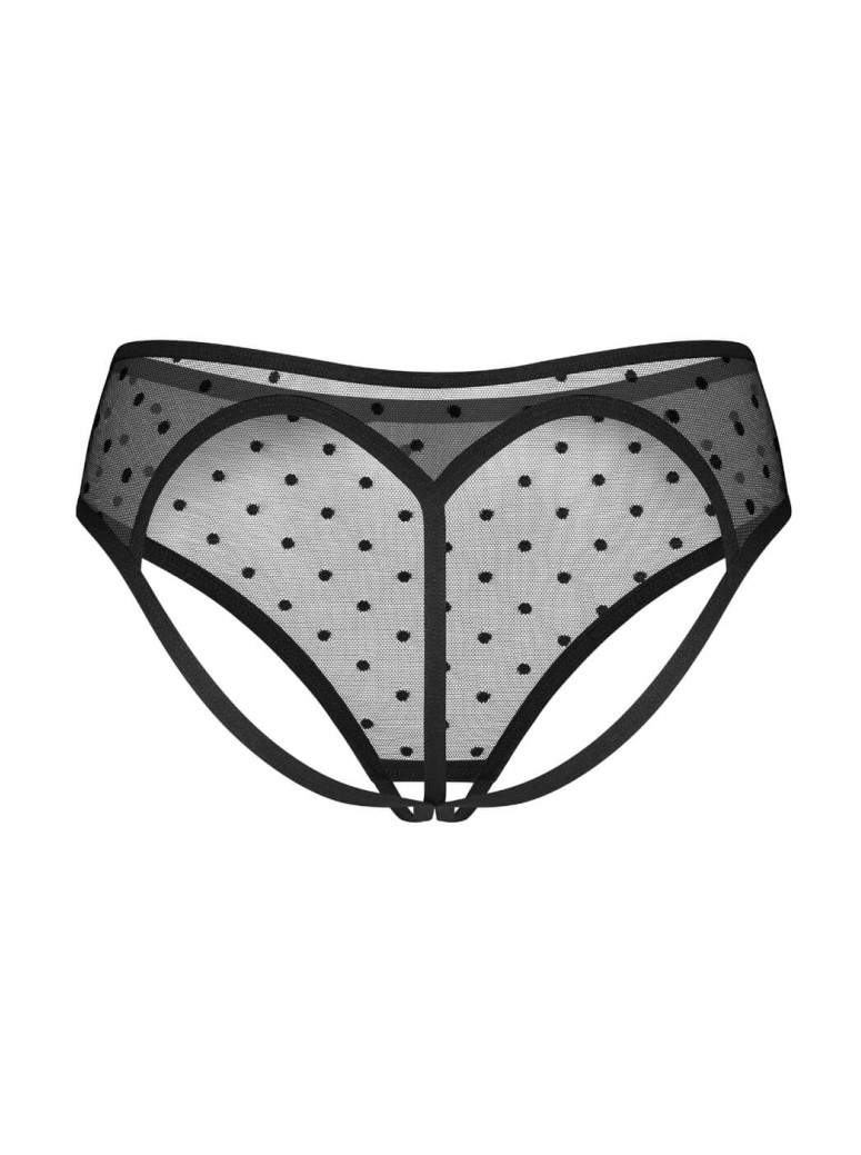 Obsessive Mutandine con apertura in tulle a pois Nuites