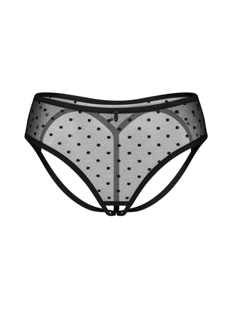 Obsessive Mutandine con apertura in tulle a pois Nuites