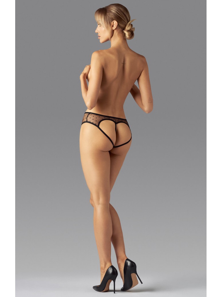 Obsessive Mutandine con apertura in tulle a pois Nuites