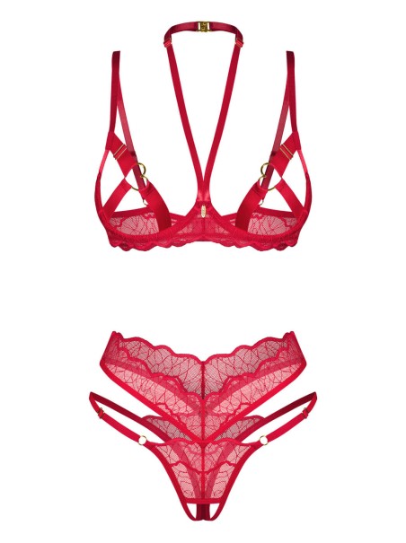 Obsessive Completino intimo rosso aperto Cupide Desir