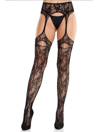 Leg Avenue intrigante Collant a reggicalze floreale 2