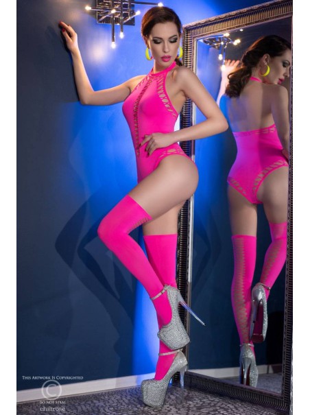 sexy autoreggenti rosa acceso con stringhe posteriori