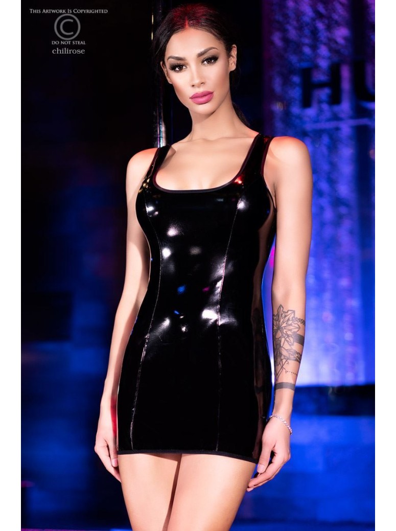 provocante abitino in tessuto lucido con perizoma incluso