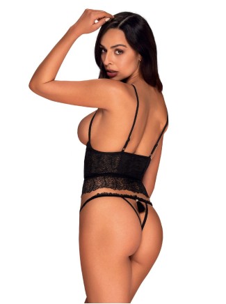 Obsessive Lingerie sexy corsetto carioca con perizoma aperto Romanesa 2