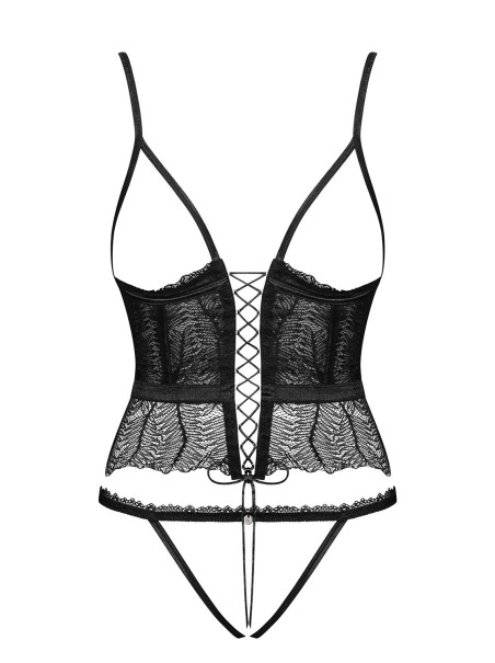 Obsessive Lingerie sexy corsetto carioca con perizoma aperto Romanesa Obsessive Lingerie sexy corsetto carioca con perizoma aperto Romanesa