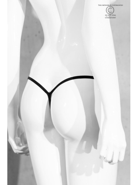 audace perizoma in pizzo nero con girocollo effetto body