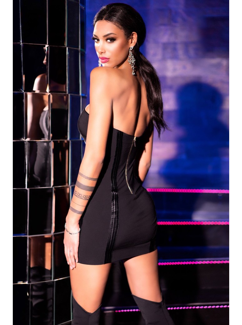 provocante abitino nero con stecche e spalline removibili