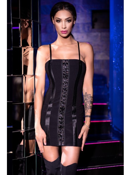 provocante abitino nero con stecche e spalline removibili