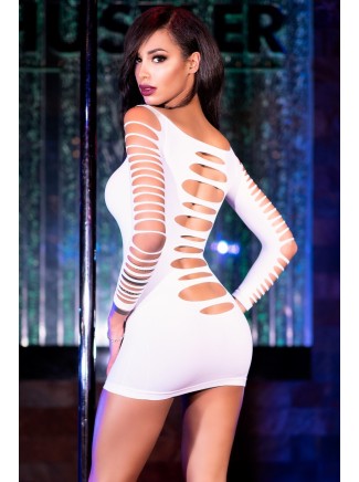 audace abitino bianco con sexy tagli 2