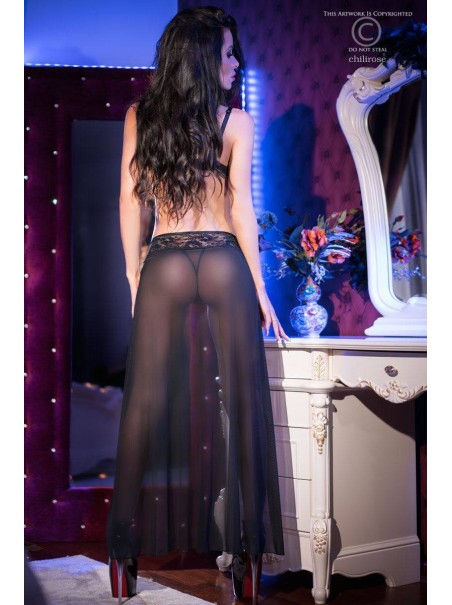 sensuale body in tulle nero e inserti in pizzo rosso con strascico sensuale body in tulle nero e inserti in pizzo rosso con strascico