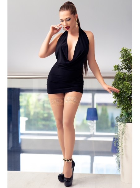 seducenti autoreggenti nude con banda in silicone