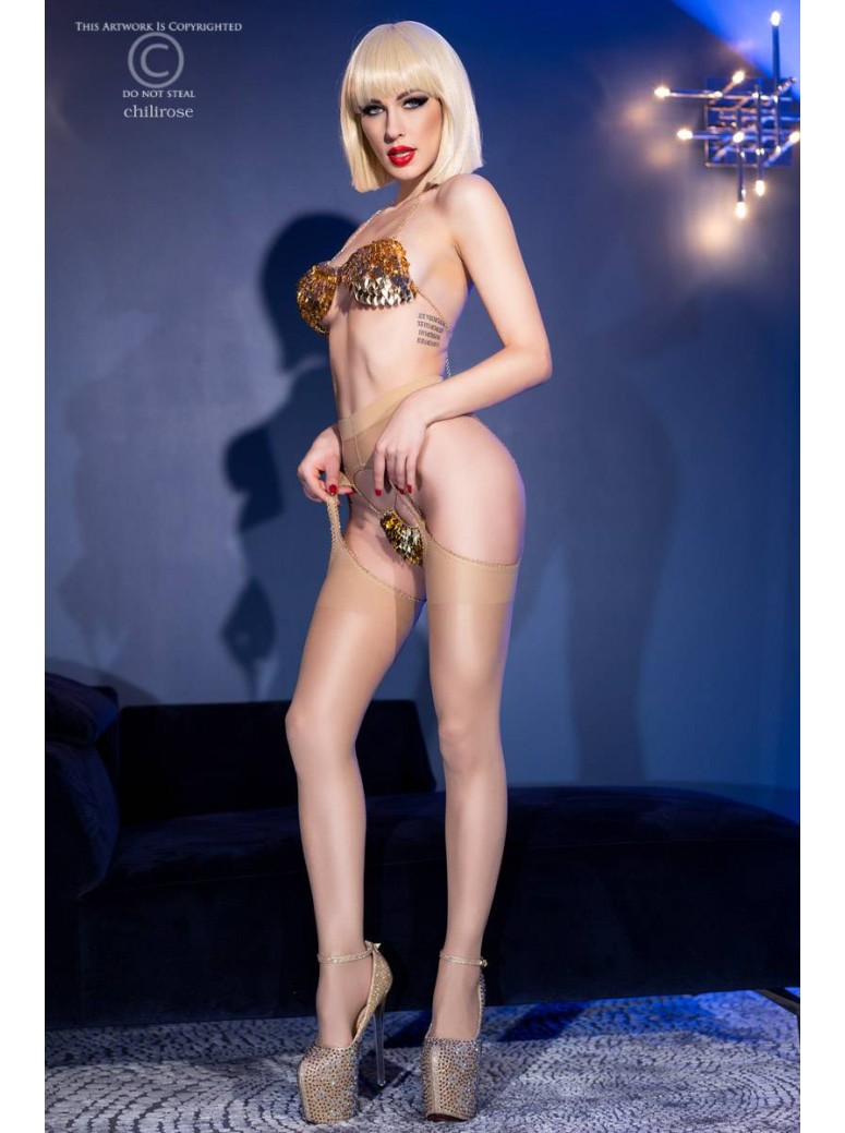 sensuali collant nude aperti 30 denari