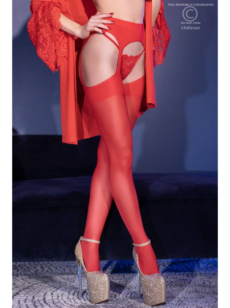 sensuali collant rossi aperti 30 denari