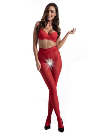 Amour Sexy collant aperti 30 denari Nymph red