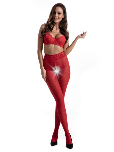 Amour Sexy collant aperti 30 denari Nymph red