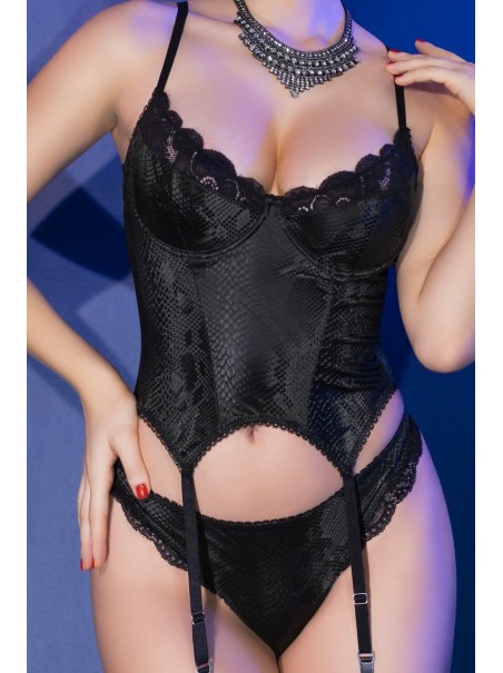 sexy corsetto pitonato con perizoma e calze inclusi sexy corsetto pitonato con perizoma e calze inclusi