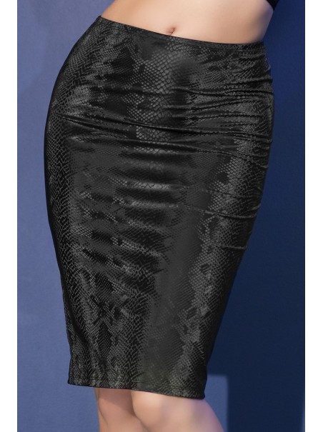 accattivante gonna in ecopelle pitonata