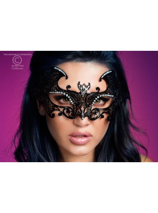 intrigante maschera in metallo a forma di pipistrello con strass 2