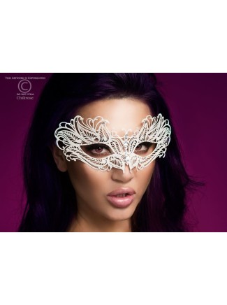 provocante maschera in metallo bianco con strass 2