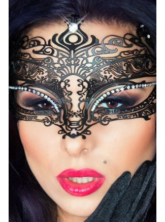 misteriosa maschera filigranata con scintillanti strass