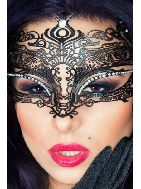 misteriosa maschera filigranata con scintillanti strass