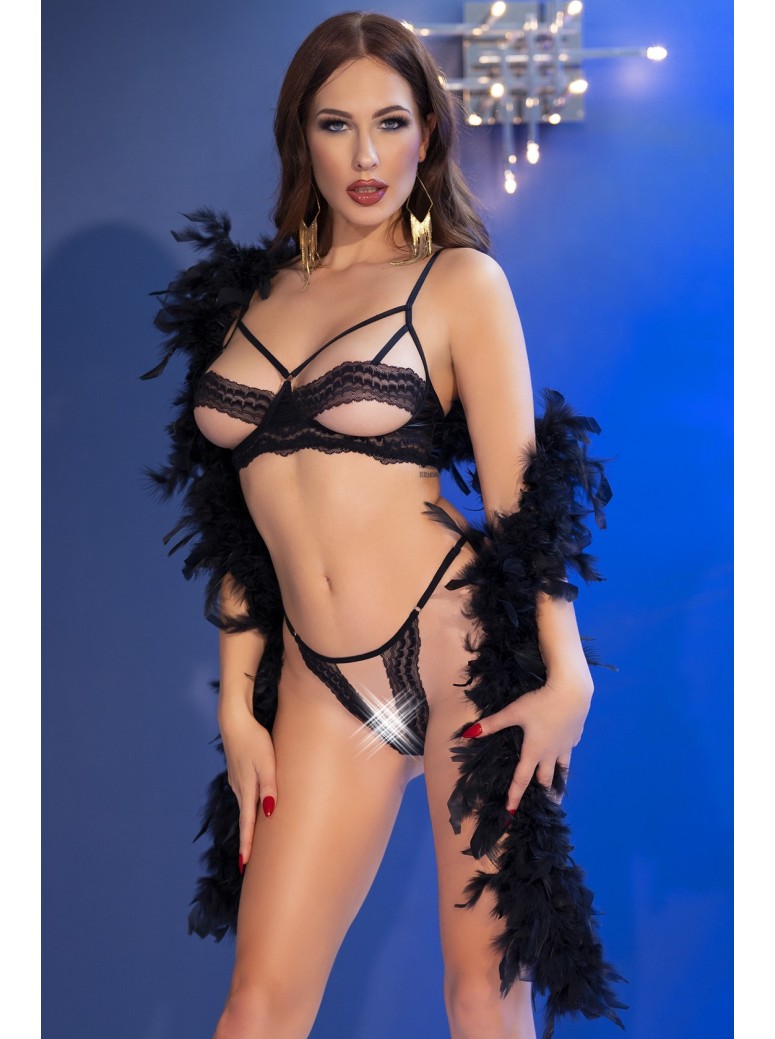 provocante completino aperto due pezzi regolabile