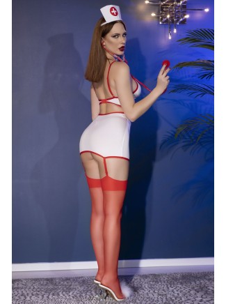 sexy travestimento da infermiera in 5 pezzi con accessori 2