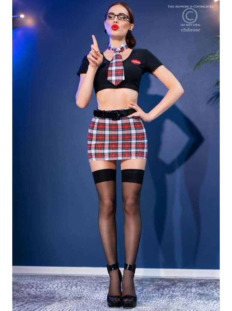 provocante set da scolaretta 7 pezzi con accessori