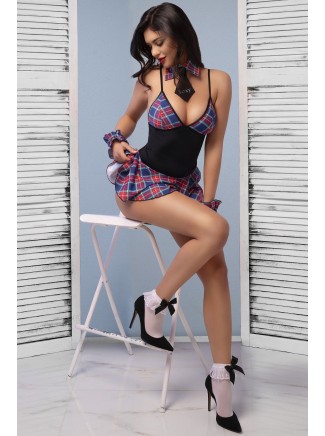 provocante abitino da scolaretta con sexy accessori