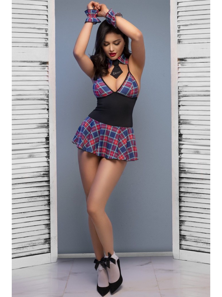 provocante abitino da scolaretta con sexy accessori
